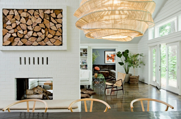 contemporaty Farben für Wohnzimmer 2015 brennholz
