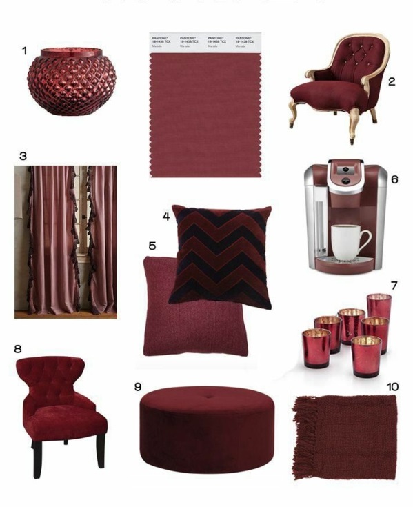 lackieren Marsala Trendfarbe 2015 mode Möbel 