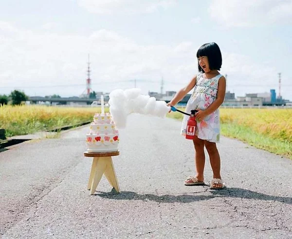 Nagano Toyokazu tochter lustige kinderbilder feuer torte