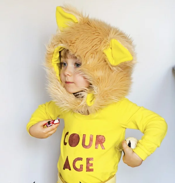 Schöne-Tiermasken-mit-Kindern-basteln-gelb