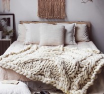 Decke stricken – Strickwaren und Strickmuster mit großen Nadeln