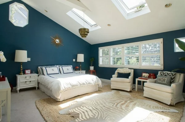 Dachfenster schlafzimmer velux fenster einbauen wandfarben