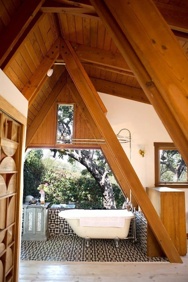badgestaltung für kleines bad massiv holz ideen modern dach