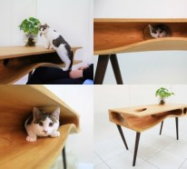 CATable – ein Designer Tisch für beschäftigte Menschen und gelangweilte Katzen