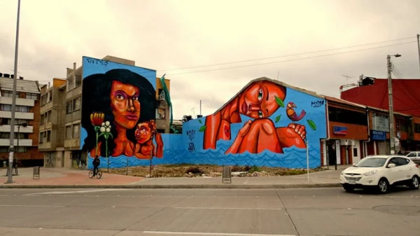 graffiti kunst bogota kolumbien menschen