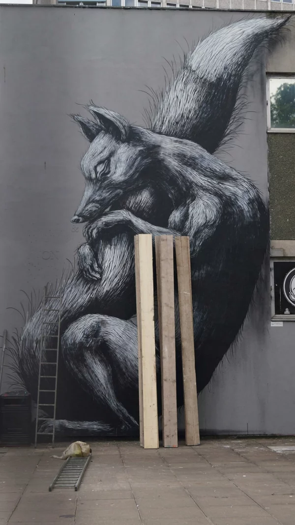 graffiti zeichnen bristol england eichhörnchen