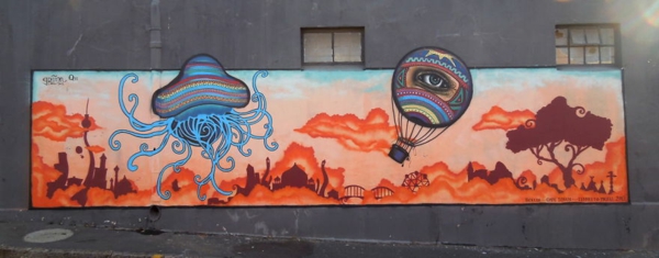 kunst graffiti kapstadt südafrika landschaft