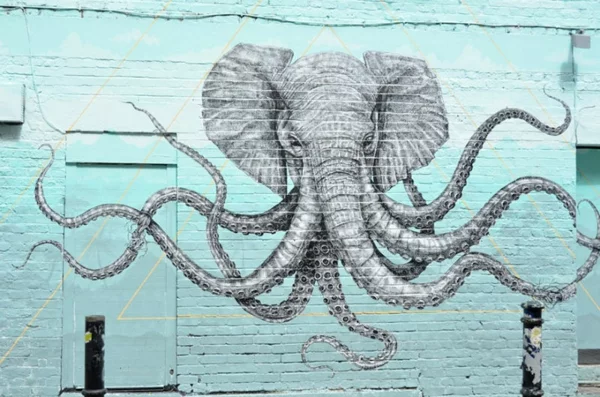 graffiti bilder london elefant oktopus