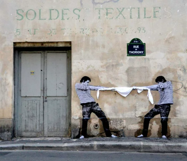 graffiti kunst paris frankreich jungen