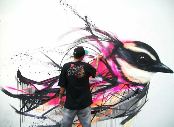 graffiti bilder sao paulo brasilien vogel