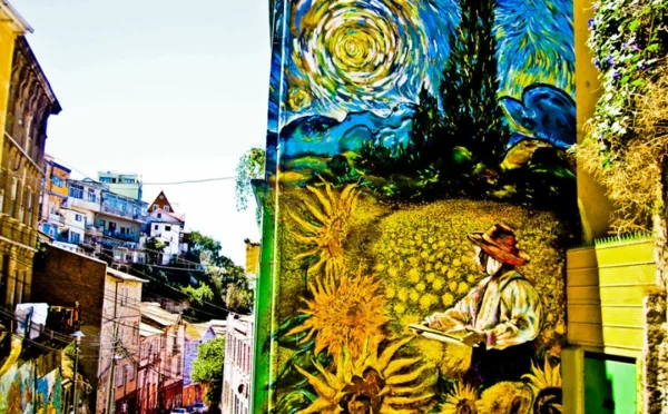 kunst graffiti valparaiso chile van gogh
