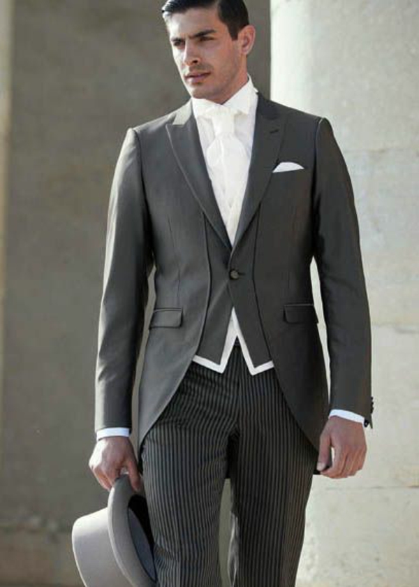 hochzeitsanzug herren retro grau anzug bräutigam