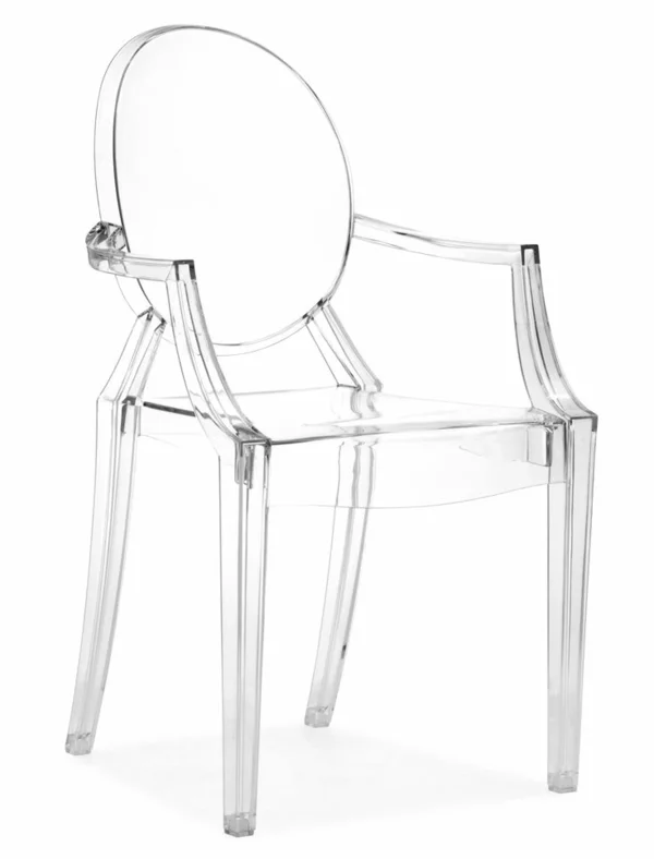 innendesign ideen transparente möbel acrylstühle Xandra Arm Chair