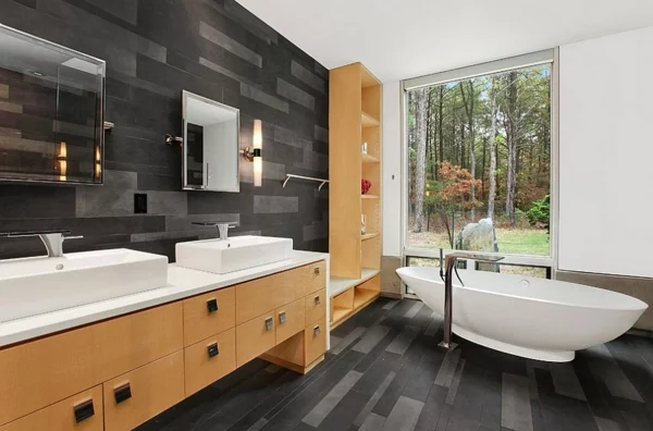 badezimmer luxus ovale freistehende badewanne