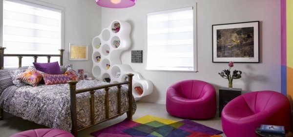 mädchen kinderzimmer krasse farben kombinieren moderne möbel auswählen