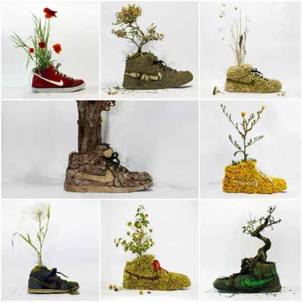 nike sneakers aus pflanzen wood projekt christophe guinet