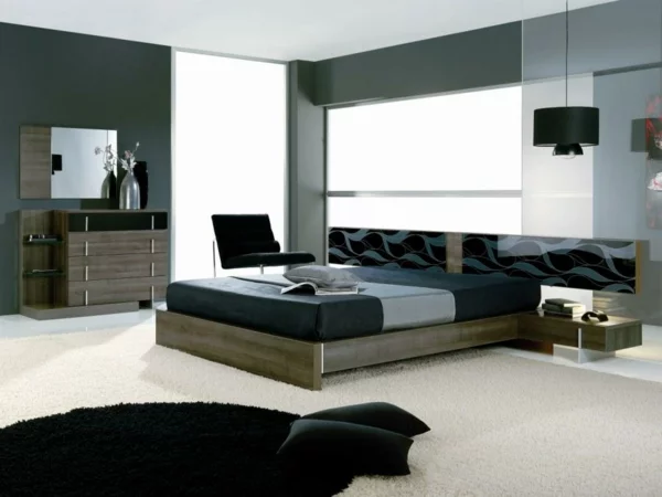schlafzimmer komplett günstig gestalten grau