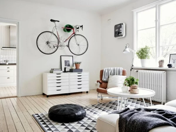 skandinavische möbel fahrrad wanddeko modern