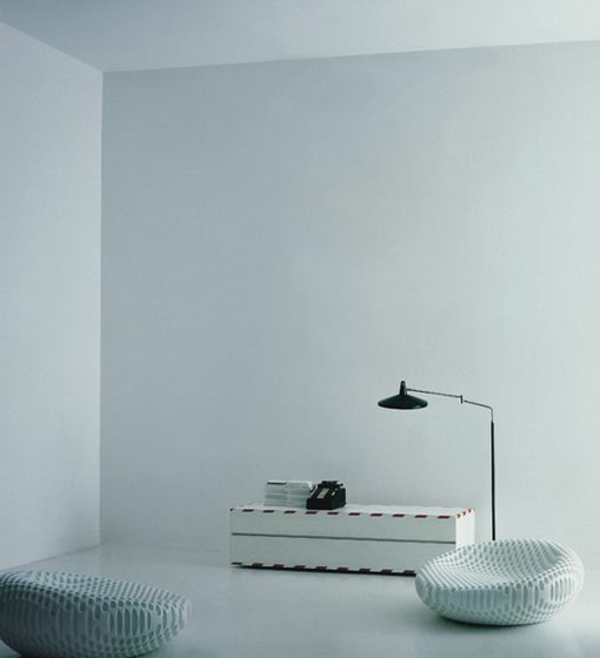 sofa mit relaxfunktion Jean Marie Massaud weiß wandgestaltung