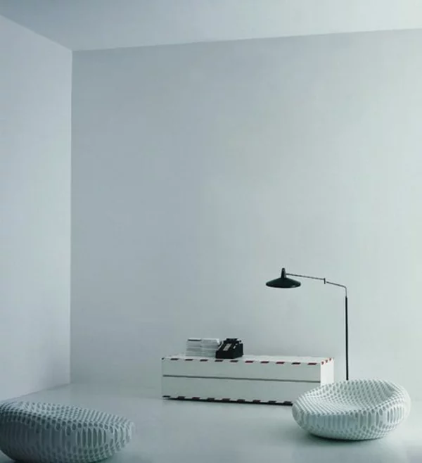 sofa mit relaxfunktion Jean Marie Massaud weiß wandgestaltung