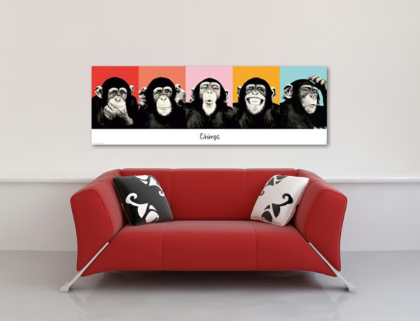 sofa pop art merkmale innendesign wandgestaltung ideen