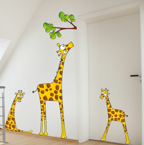 wandsticker kinderzimmer giraffen schöne wandgestaltung