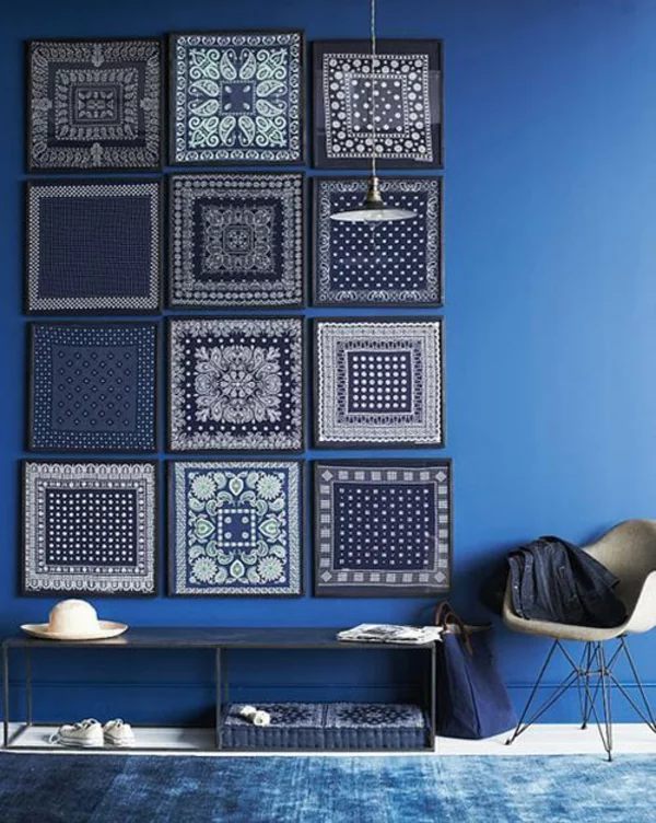 Farbgestaltung im Wohnzimmer Farbideen Wohntrends 2015 blau
