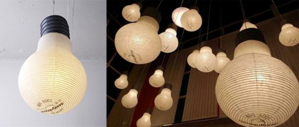 glühbirnen Japanische Laterne originelle design idee
