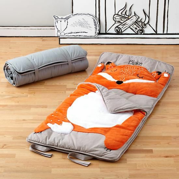 Kinderschlafsäcke schlafzimmer kinderzimmer outdoor grau orange fuchs