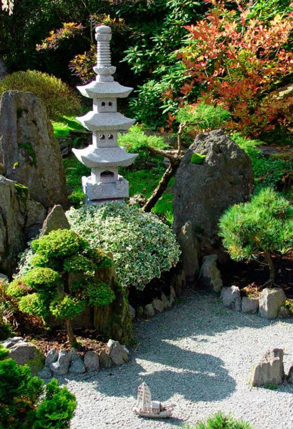 Zen Garten аnlegen japanische pflanzen grün