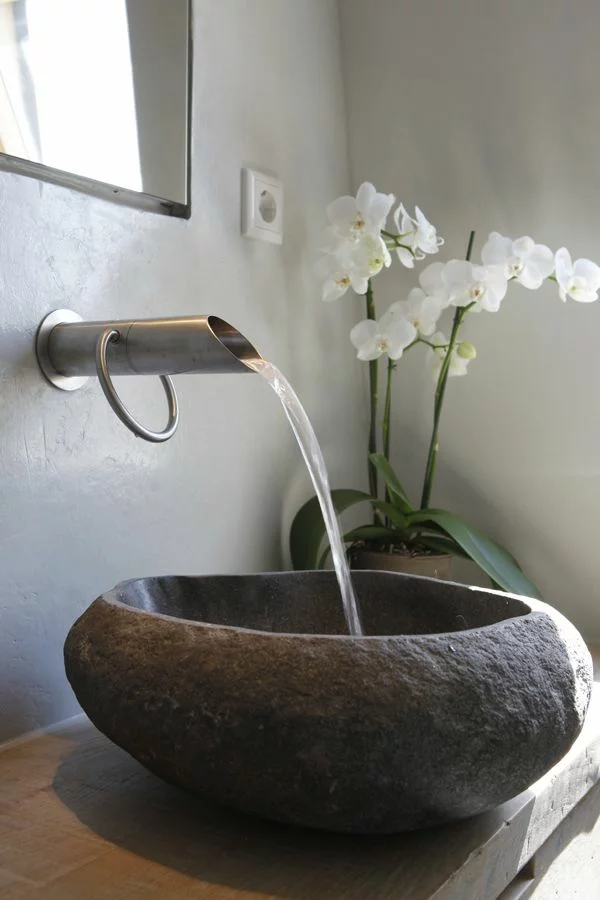 badezimmerarmatur rustikale badeinrichtung ideen spültischarmatur