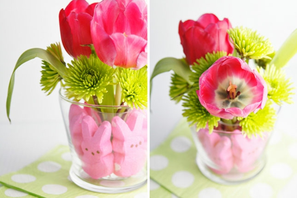 bastelideen frühling frisch tulpen gartenblumen