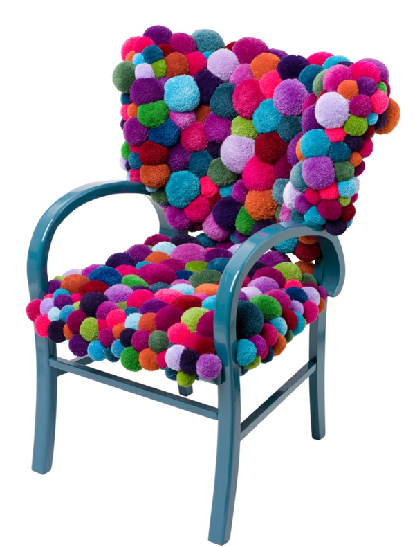 designer stühle bunte bommel MYK pompon chair