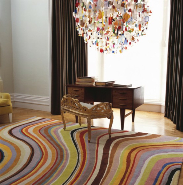 designer teppiche bunte teppiche regenbogenfarben muster