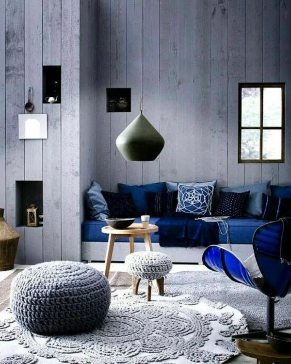 designer teppich rund wohnzimmer teppiche grau strickwaren bodenkissen
