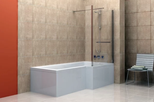 duschwand für badewanne badfliesen stuhl badezimmer