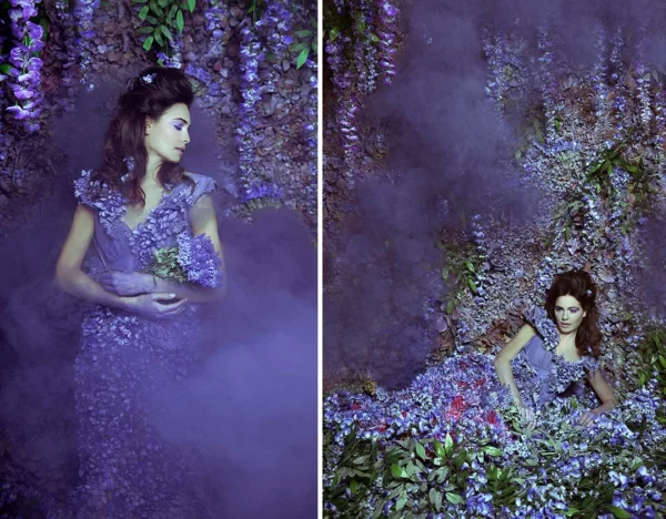 fotokunst blauregen lila garten