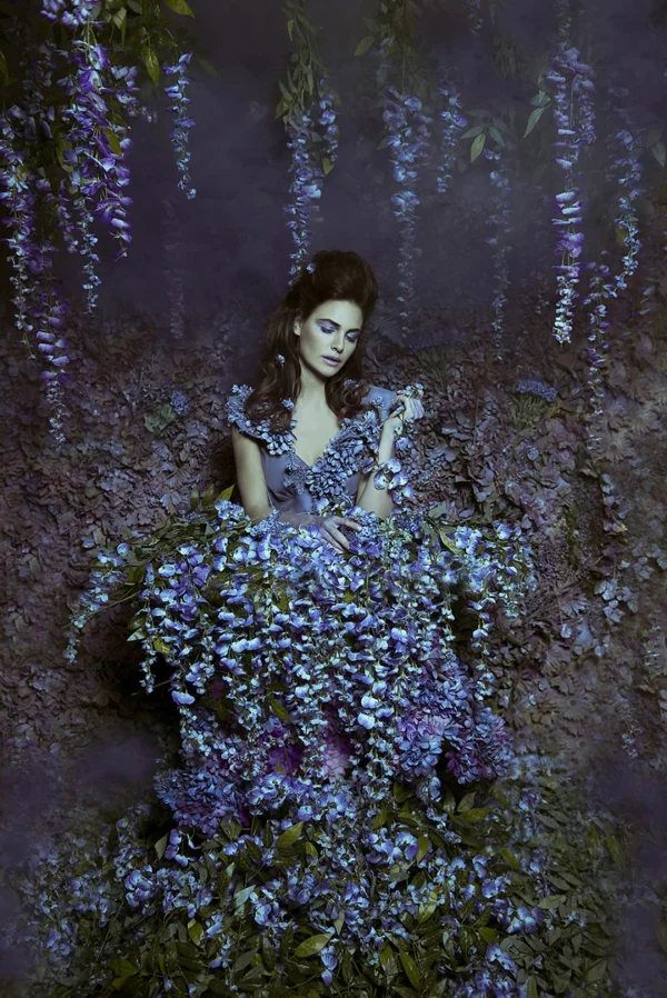 fotokunst wisteria blauregen garten prinzessin