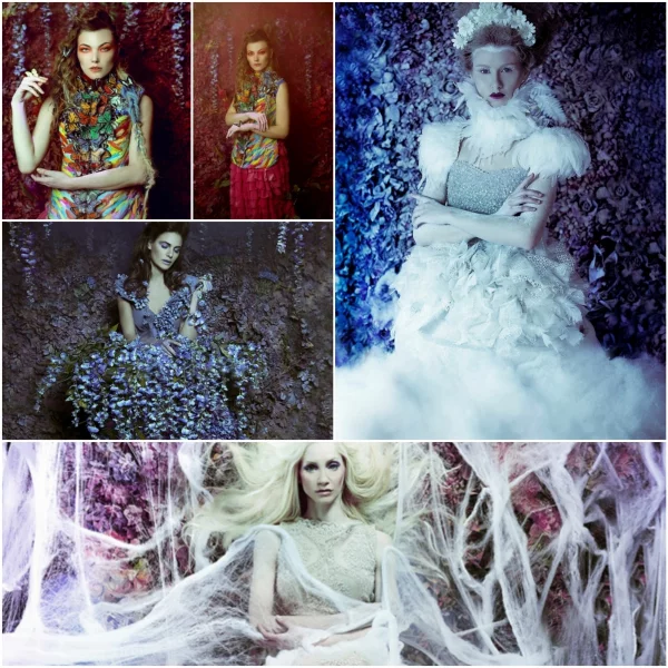 fotokunst collage blumen frauen