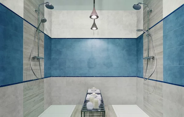 habitat blau fliesen badezimmer italienisch stil