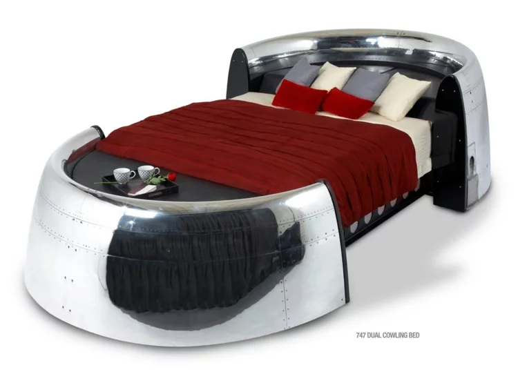 industrial design möbel ausgefallene möbel bett 747 dual cowling bed