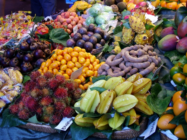 karibische inseln exotische früchte karibischer markt
