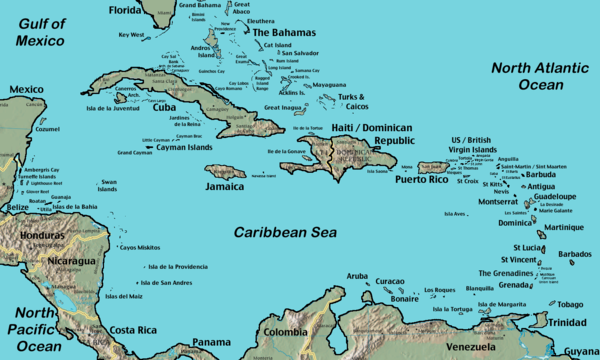 karibische inseln geografische lage