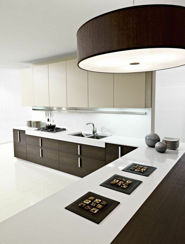 küchenbeleuchtung modern design decke led schwarz