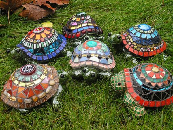 mosaik anleitung basteln schildkröten