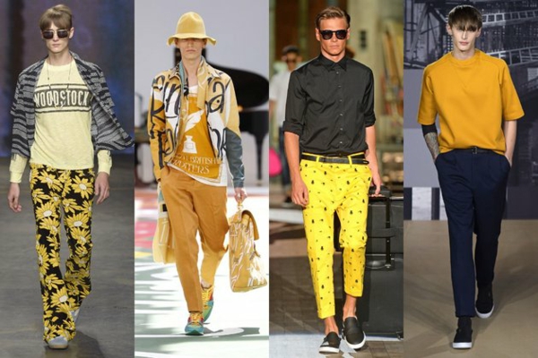 männer outfits farben gelb moderends ss 2015 Modetipps Männern