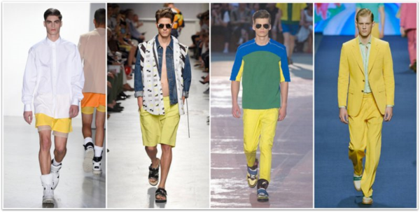 männer outfits trendfarben gelb modetrends ss 2015