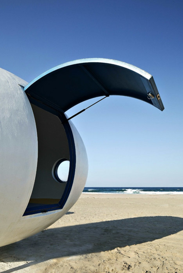 strand hütte moderne architektur tür
