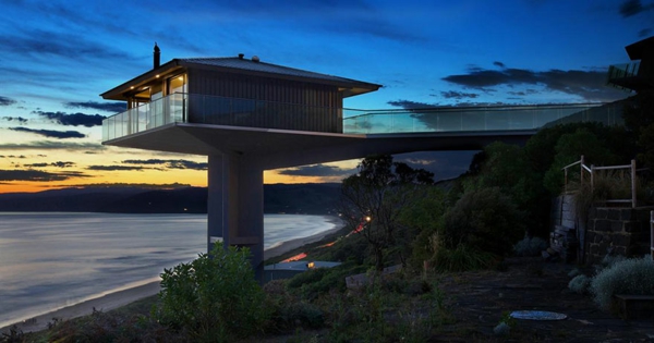 traumhäuser Fairhaven Beach House australien F2 Architecture sonnenuntergang