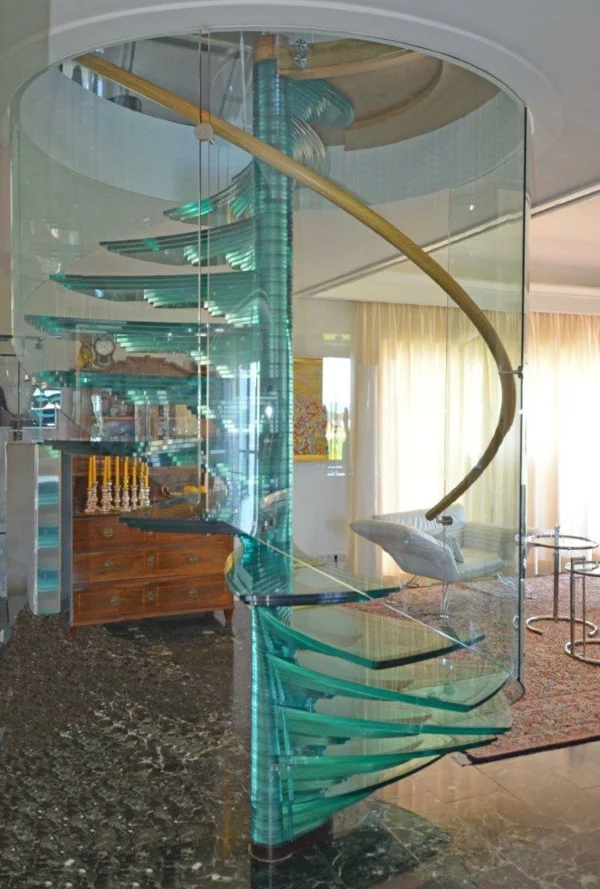 treppe glas spirale siller treppenhaus